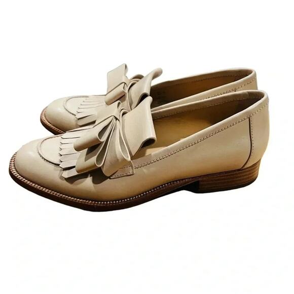 Pour La Victoire Tegan Loafer In Parchment Leather Sz 6 - Picture 6 of 13